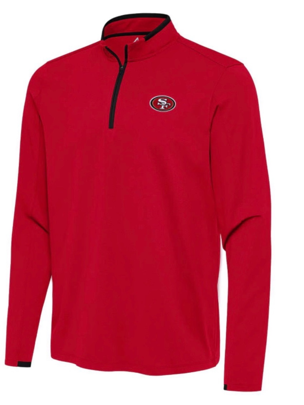 Antigua Men's San Francisco 49ers Red Quarter-Zip Pullover